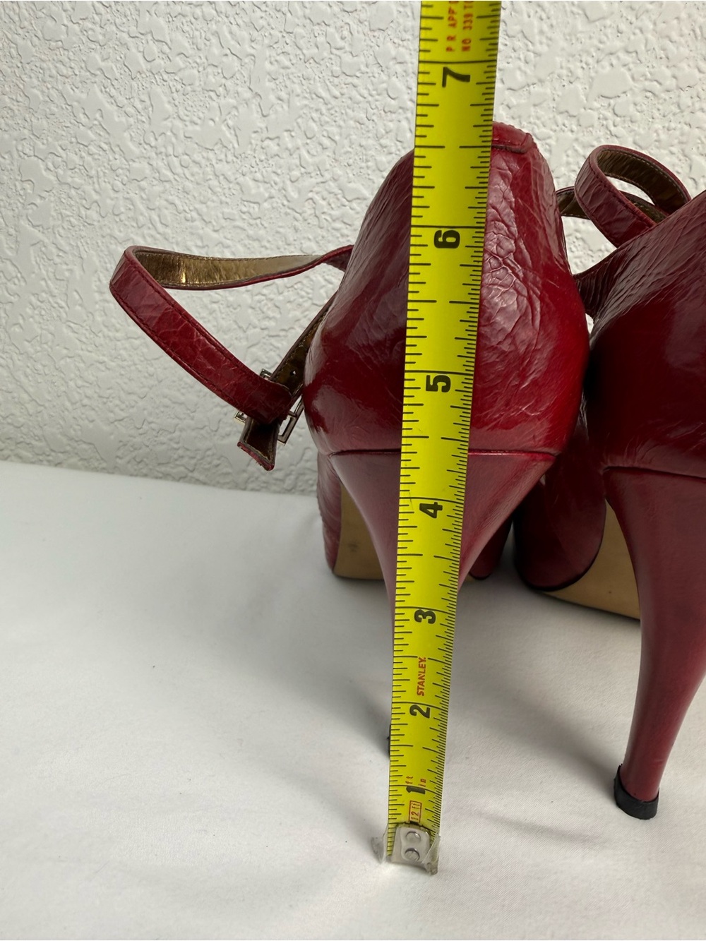 Jessica Simpson | Amona | Red Leather Platform Heels | 9B - Picture 14 of 14